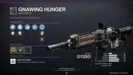 The Gnawing Hunger god roll from Xur (Image via Destiny 2)
